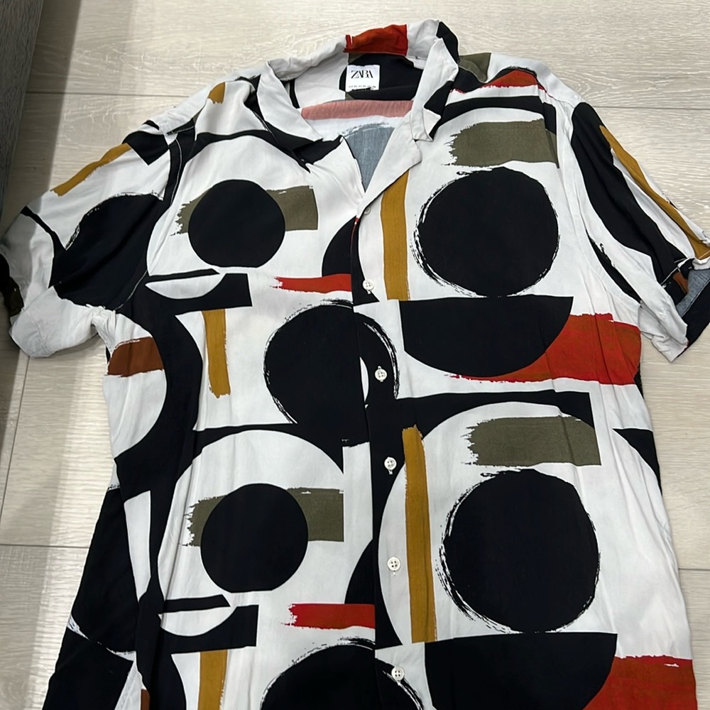 Zara silky button down